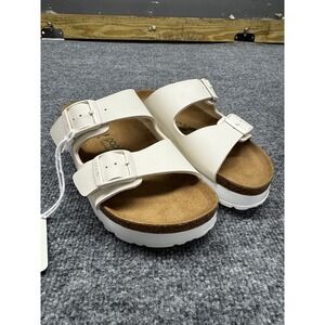 Birkenstock Arizona Pap Flex Platform white Vegan Size 36 W5